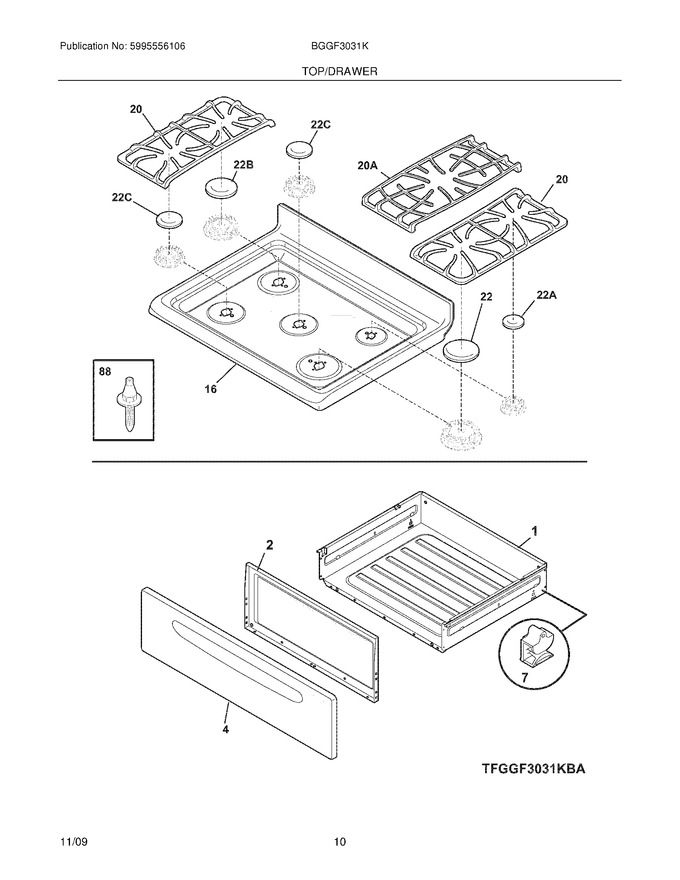 Diagram for BGGF3031KWC