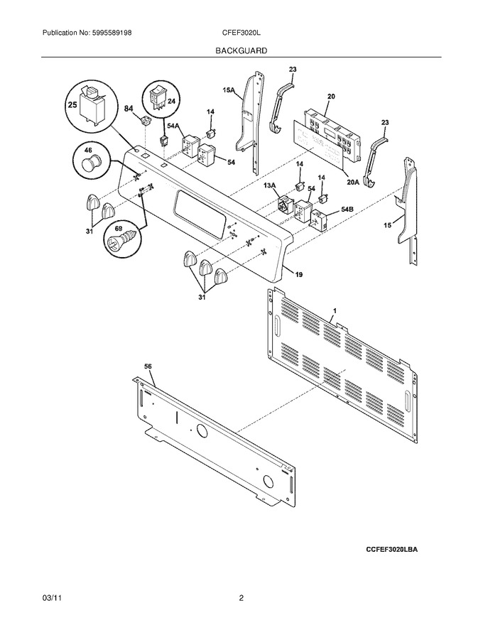 Diagram for CFEF3020LWE