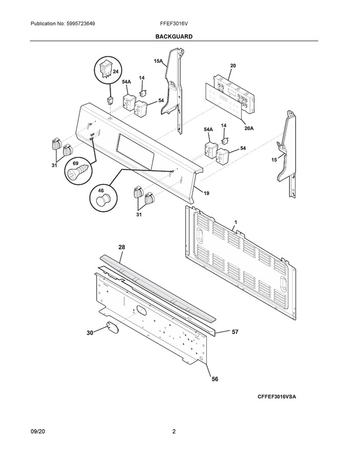 Diagram for FFEF3016VBC