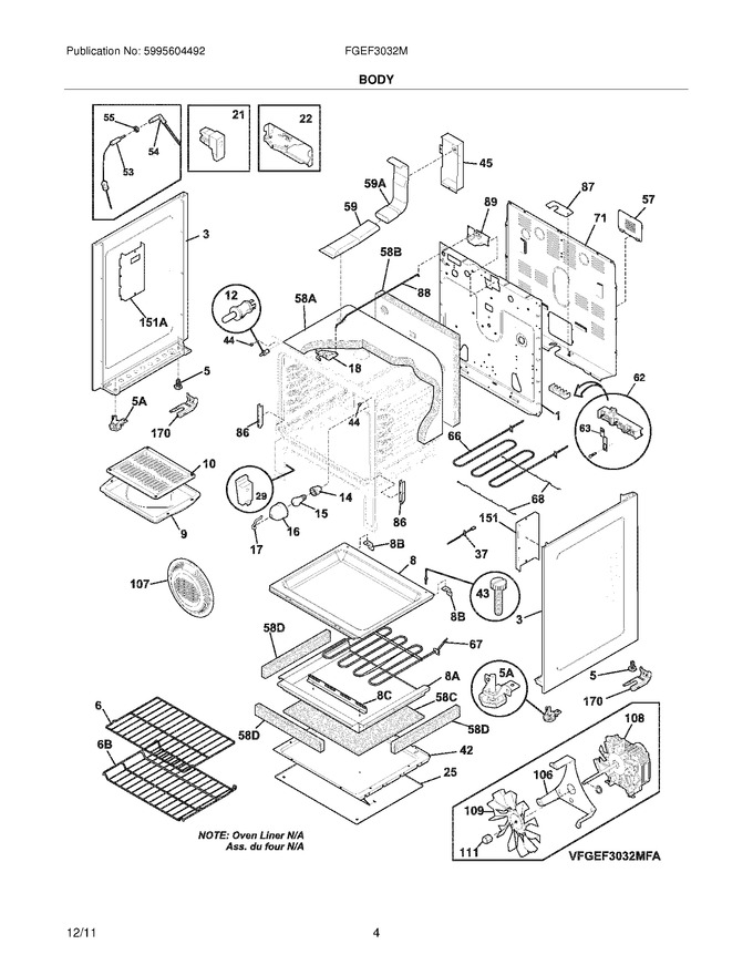 Diagram for FGEF3032MWB