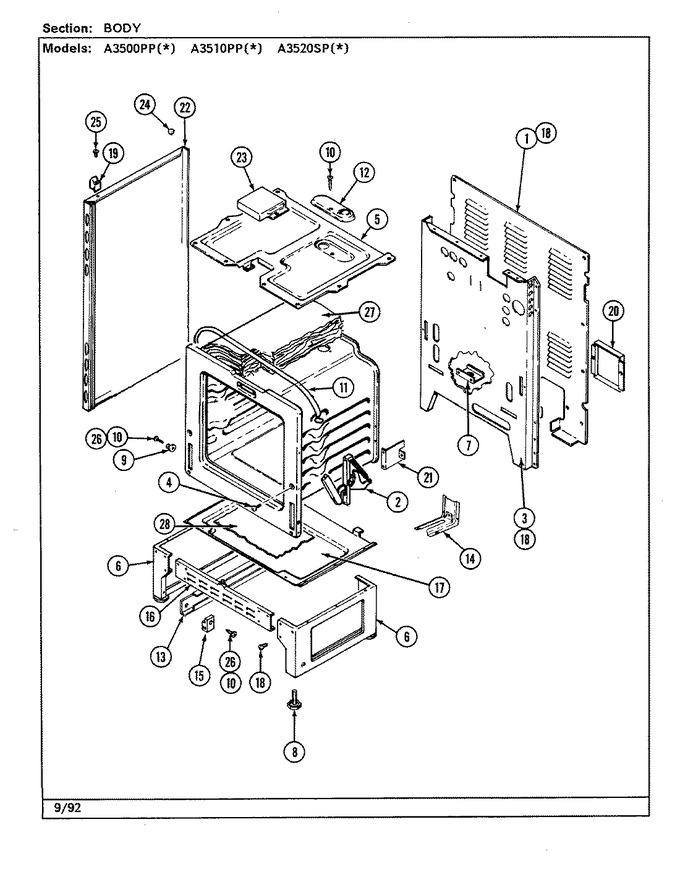 Diagram for A3500PPW