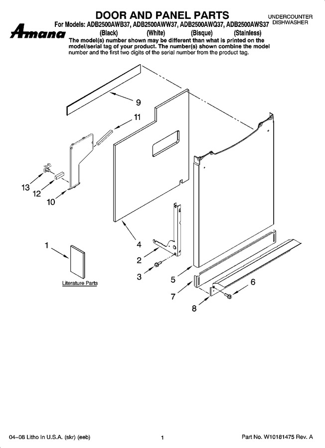 Diagram for ADB2500AWW37