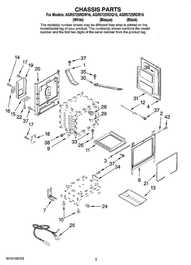 Diagram for AGR5725RDW16