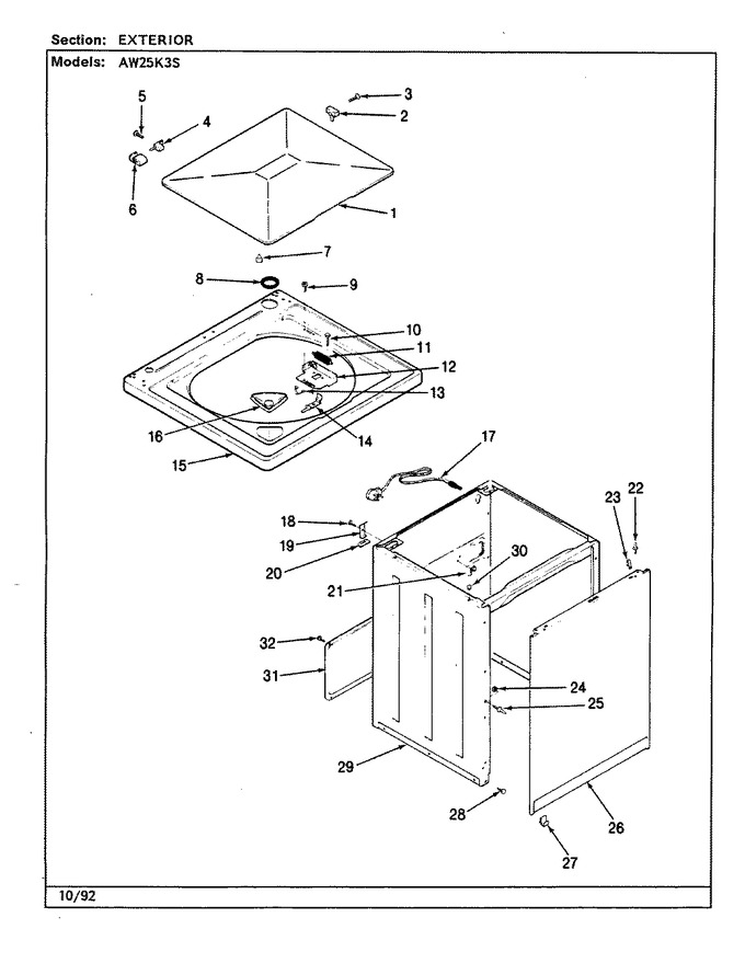 Diagram for AW25K3WS