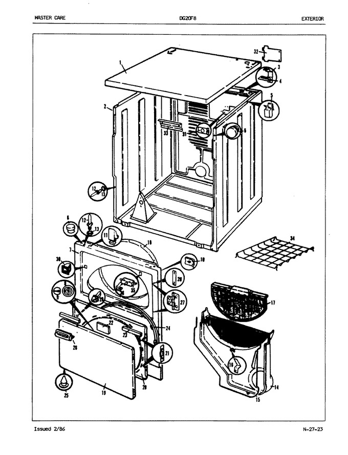 Diagram for DG20F8WW