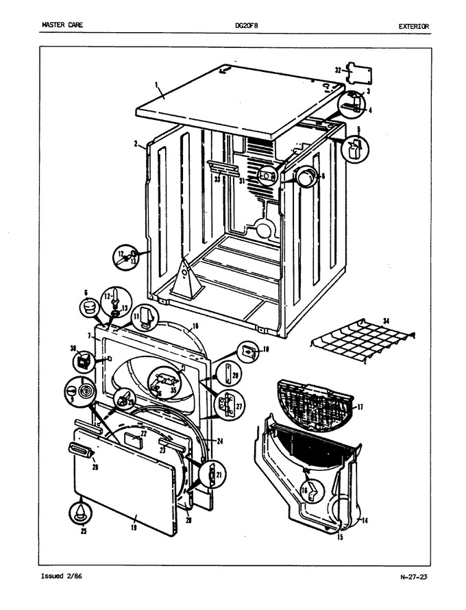 Diagram for DG20F8WW