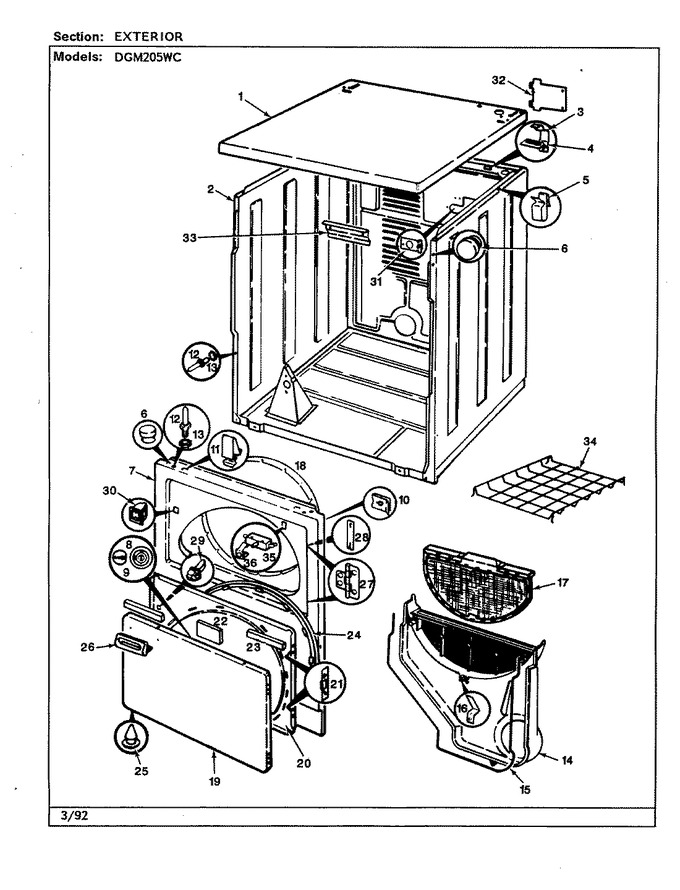 Diagram for DGM205WC