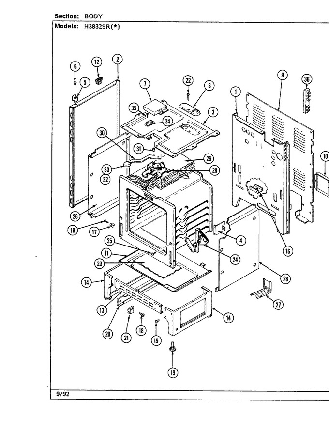 Diagram for H3832SRW