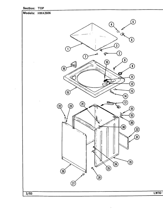 Diagram for HWA2606W