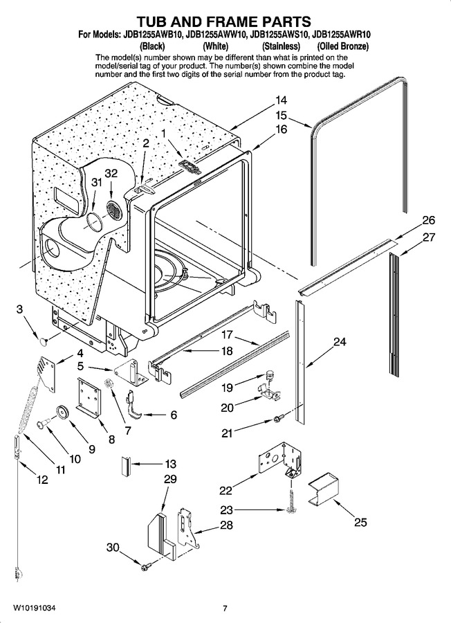 Diagram for JDB1255AWW10