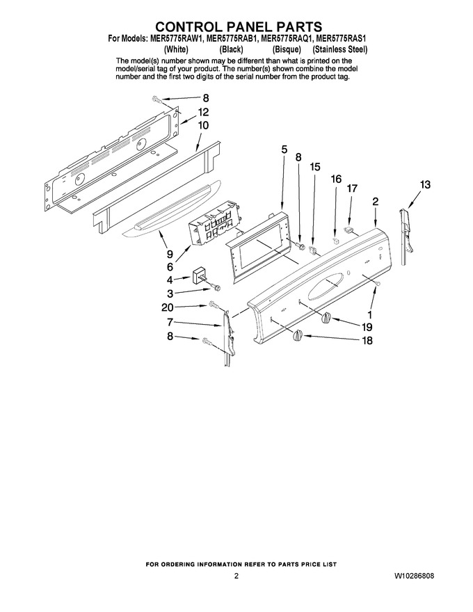 Diagram for MER5775RAW1