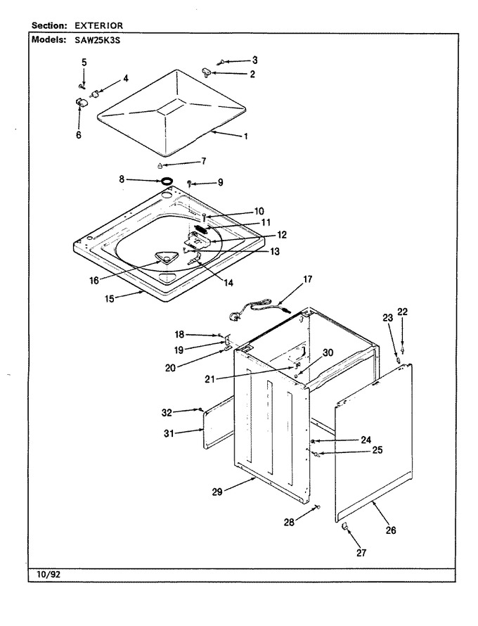 Diagram for SAW25K3S