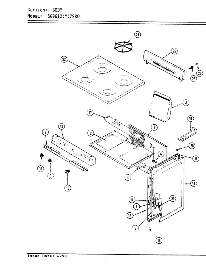 Diagram for SG9612A79RO