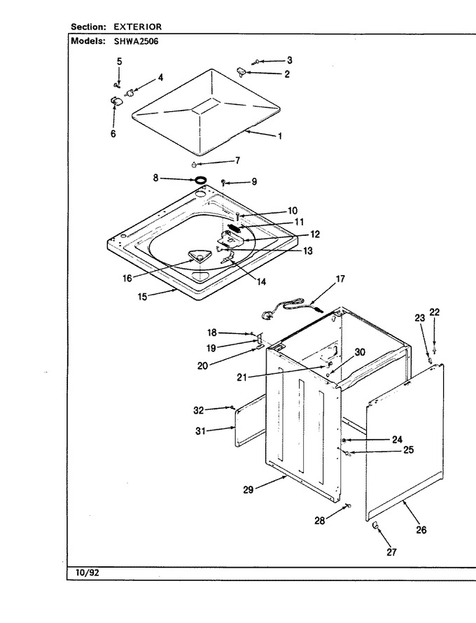 Diagram for SHWA2506W