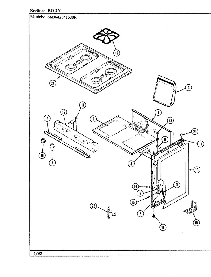 Diagram for SM9642A580R