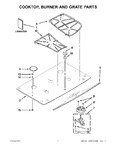 Diagram for 01 - Cooktop, Burner And Grate Parts