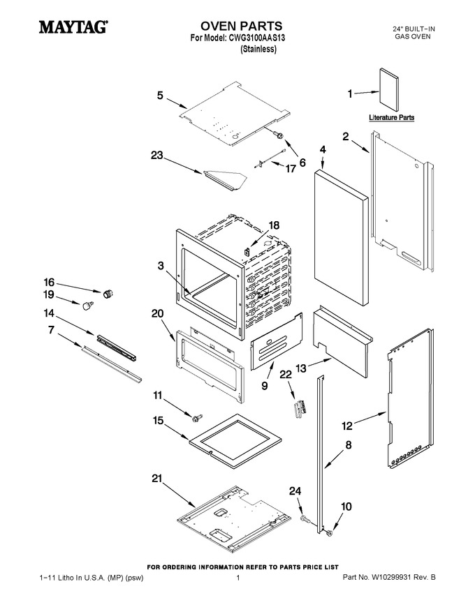 Diagram for CWG3100AAS13