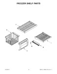 Diagram for 08 - Freezer Shelf Parts