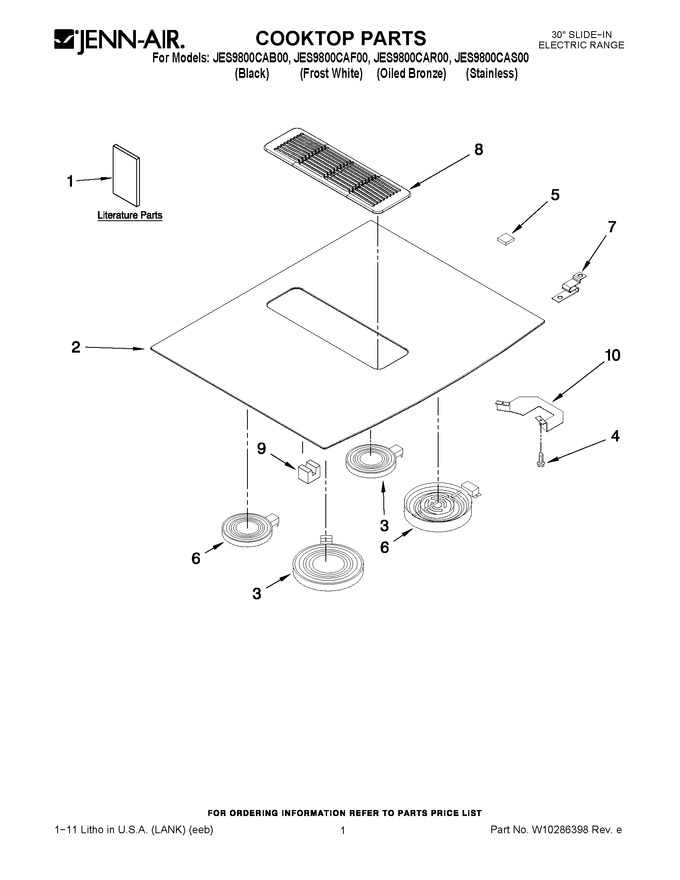 Diagram for JES9800CAB00