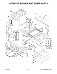 Diagram for 02 - Cooktop, Burner And Grate Parts