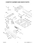 Diagram for 02 - Cooktop, Burner And Grate Parts