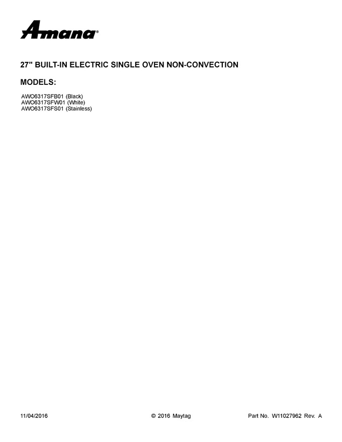 Diagram for AWO6317SFS01