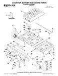 Diagram for 01 - Cooktop, Burner And Grate Parts