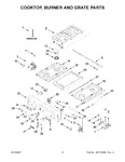 Diagram for 02 - Cooktop, Burner And Grate Parts