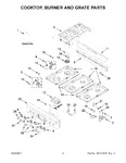 Diagram for 02 - Cooktop, Burner And Grate Parts