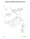 Diagram for 02 - Cooktop, Burner And Grate Parts