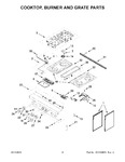 Diagram for 03 - Cooktop, Burner And Grate Parts