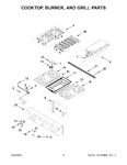 Diagram for 03 - Cooktop, Burner, And Grill Parts