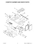 Diagram for 03 - Cooktop, Burner And Grate Parts