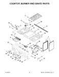 Diagram for 03 - Cooktop, Burner And Grate Parts