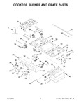 Diagram for 02 - Cooktop, Burner And Grate Parts