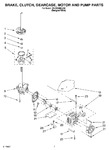 Diagram for 04 - Brake, Clutch, Gearcase, Motor And Pump Parts