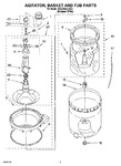 Diagram for 03 - Agitator, Basket And Tub Parts