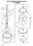 Diagram for 03 - Agitator, Basket And Tub Parts