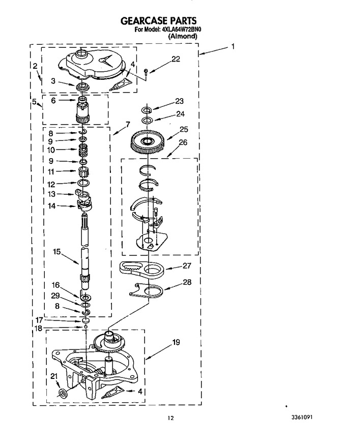 Diagram for 4XLA64W72BN0