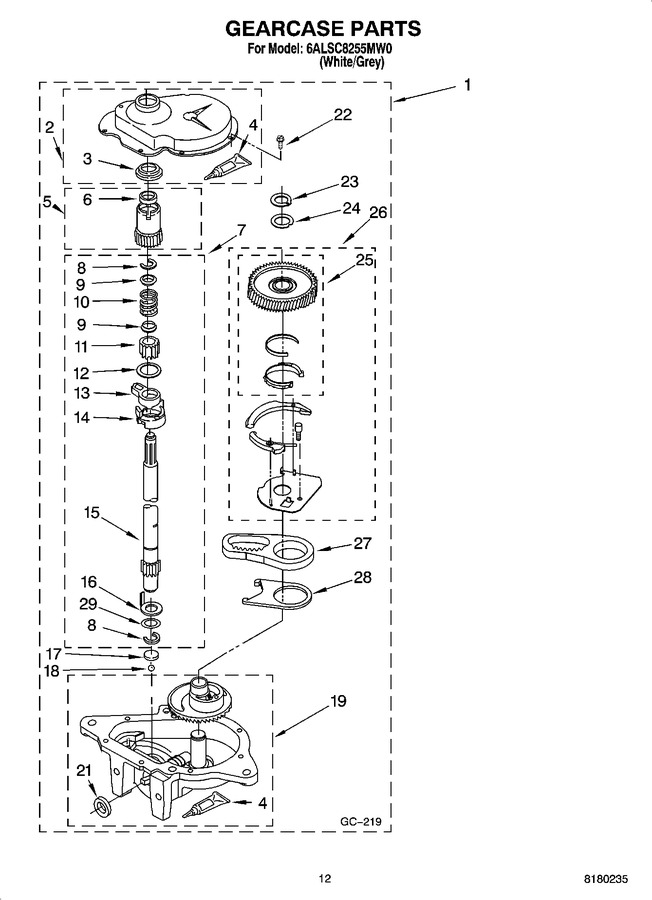 Diagram for 6ALSC8255MW0