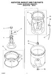 Diagram for 03 - Agitator, Basket And Tub Parts