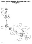 Diagram for 04 - Brake, Clutch, Gearcase, Motor And Pump Parts