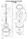 Diagram for 03 - Agitator, Basket And Tub Parts