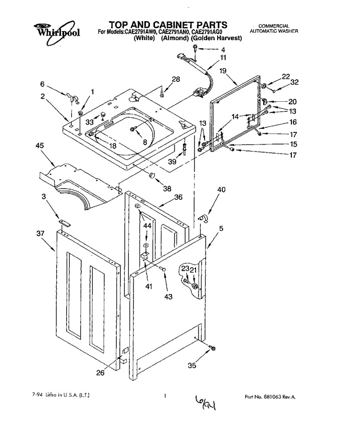 Diagram for CAE2791AW0