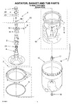 Diagram for 03 - Agitator, Basket And Tub Parts