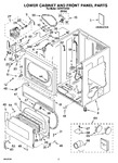 Diagram for 01 - Lower Cabinet And Front Panel Parts