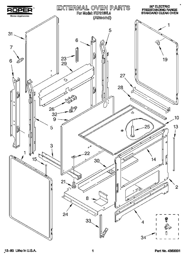 Diagram for FEP210VL4