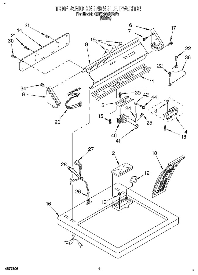 Diagram for GCE2900XSW3