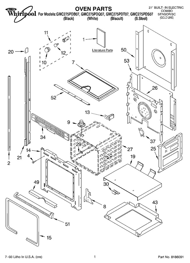 Diagram for GMC275PDT07