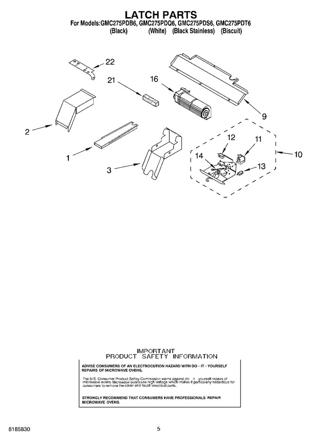 Diagram for GMC275PDS6